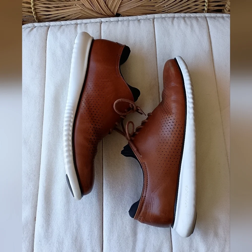 Cole Haan Grand Zero Men's Brown Leather Oxfords_11